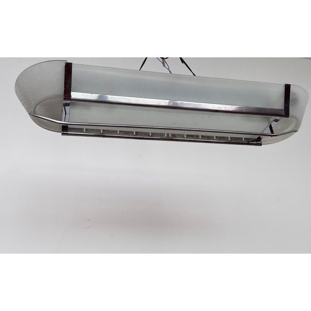 Bauhaus Chrome Pendant Light, Former Czechoslovakia, 1940s For Sale - Image 6 of 16