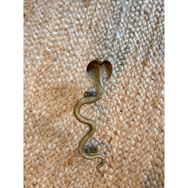 Large Architectural Bronze Cobra Hardware Left For Sale - Image 9 of 10