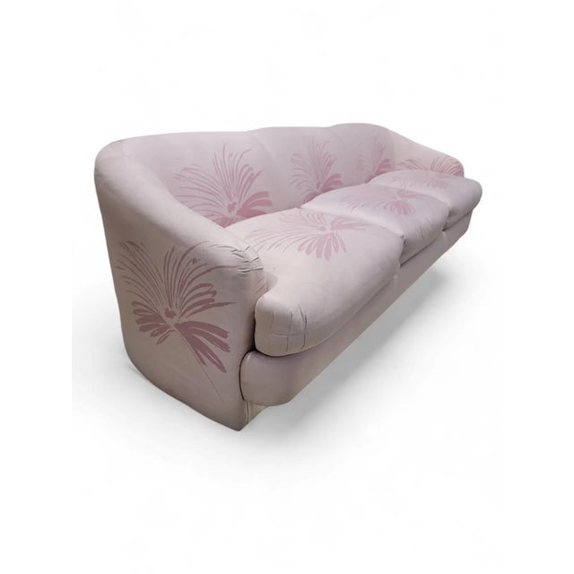 Pink Mid Century Modern Bellini Style Bottom Lit Sofa by Weiman for Upholstery For Sale - Image 8 of 11