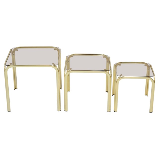 Brass Nesting Tables, 1990s, Set of 3 For Sale - Image 12 of 12