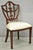 Maitland Smith Marquetry Inlay Leather Mahogany Game Table & 4 Shield Back Chair For Sale - Image 16 of 18