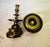 1960s Vintage Traditional Brass Candlestick Holders Pair For Sale - Image 5 of 5