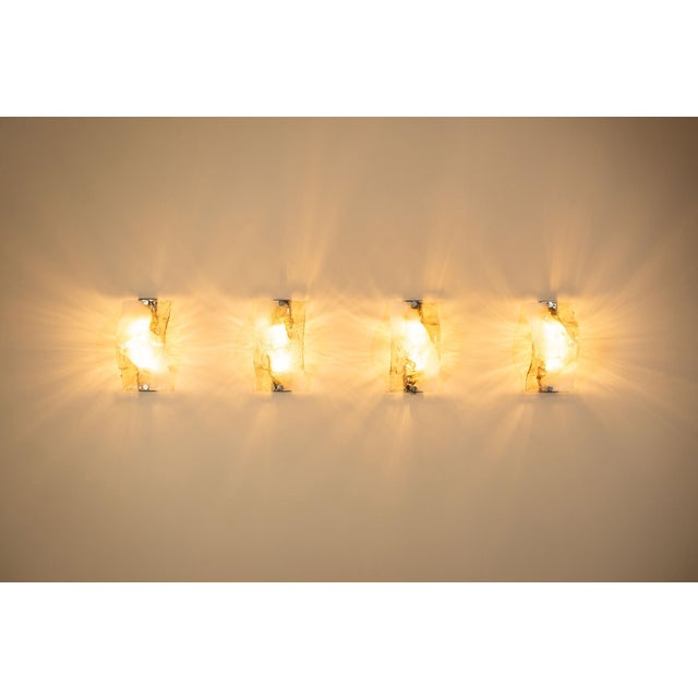 LP 276 Wall Lamps in Cast Glass by Carlo Nason for Mazzega, Italy, 1970s, Set of 4 For Sale - Image 6 of 18