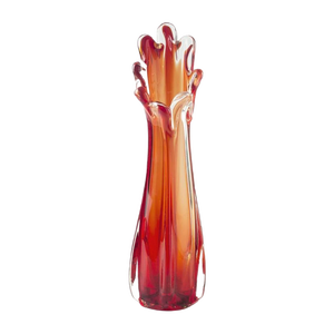 Vintage Orange Glass Vase, Northern Europe, 1970s