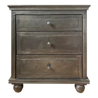 Annecy Metal-Wrapped Closed Nightstand by Restoration Hardware For Sale