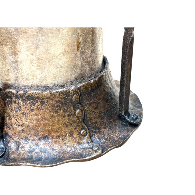 Metal 1930s One of 3 Storybook Outdoor Lanterns With Silver Mica Shade For Sale - Image 7 of 7