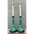 Vintage Green Lacquered Candlestick Table Lamps - Pair For Sale In West Palm - Image 6 of 12