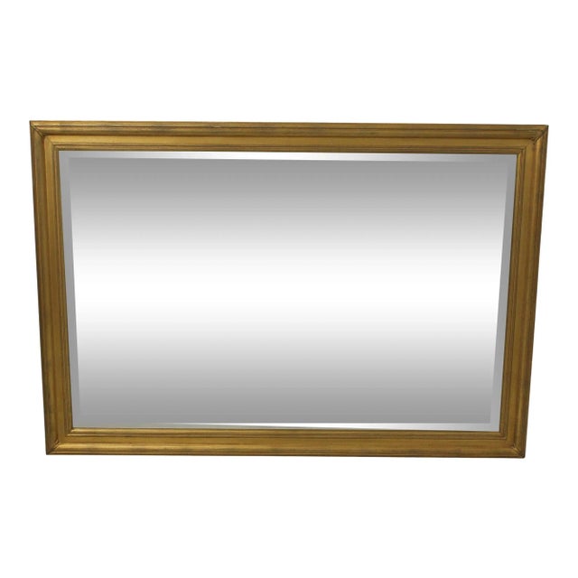 Large Approx. 42 X 61 Rectangular Gold Gilt Beveled Mirror For Sale - Image 9 of 9