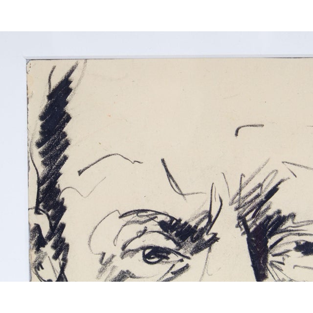 1960s Abstract Mixed Media Portrait Drawing by James L. Bruch For Sale In Indianapolis - Image 6 of 9