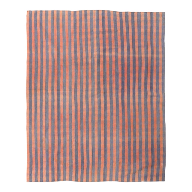 Striped Vintage Decorative Kilim Rug - 5`6″ X 6`11″ For Sale
