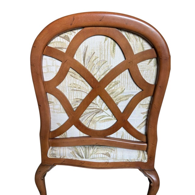 Wood Thomasville Furniture Mid 20th Century Indies Style Bergère Armchair For Sale - Image 7 of 12