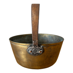 Antique English Brass Jam Pot
