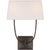 Venini Double Sconce in Bronze with Linen Shade Designer: Chapman & Myers Height: 18" Extension: 5.5" Backplate: 5.5" x 6"...