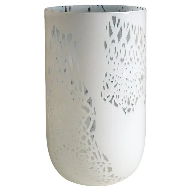 Murano Lace Vase by Brigitta Carlsson and Where Thorssen for Venini For Sale - Image 9 of 9