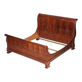 Ralph Lauren King Mahogany Sleigh Bed For Sale