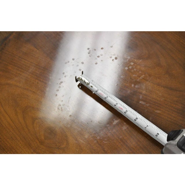 Wood Mid 20th Century Pair Baker Furniture English Queen Anne Style Burl Walnut Round Side End Tables For Sale - Image 7 of 12