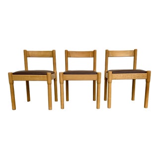 1960s Set of 3 "Carimate" Dining Chairs by Vico Magistretti for Stendig For Sale