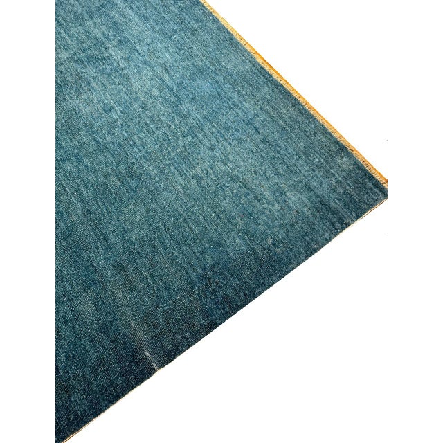 Pasargad DC Teal Color Hand Knotted Rug For Sale - Image 9 of 9