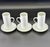 Elevate your espresso service with this striking set of porcelain demitasse cups and saucers, designed by legendary...