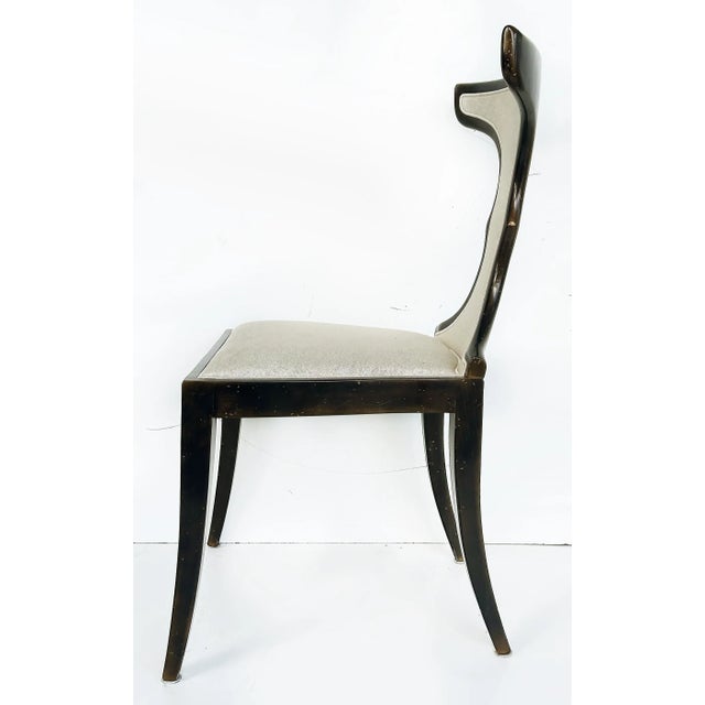 Pregno Srl Italian Upholstered Klismos Style Dining Chairs, Set of 6 For Sale - Image 4 of 12