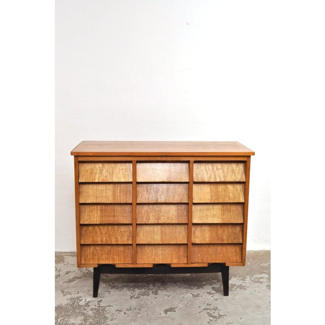 1940s Vintage Chest of Drawers with Slanted Fronts, 1940s For Sale - Image 5 of 13