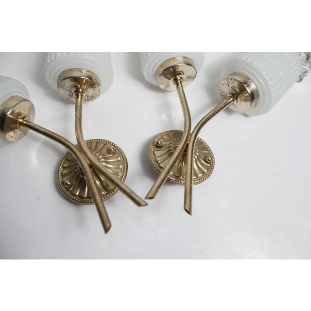 Brass and Glass Wall Lights, 1960s, Set of 2 For Sale - Image 9 of 18