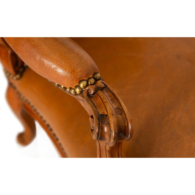 Pair of French Louis XV Carved Fauteuils Arm Chairs by Louis Cresson Ca. 1750 For Sale - Image 12 of 18