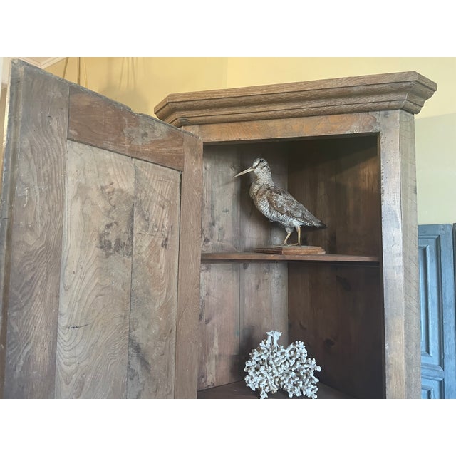 French Corner Cupboard in Walnut and Oak, 19th Century For Sale - Image 6 of 18