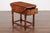 Late 19th Century Late 19th Century English Drop-Leaf Yew Wood Side Table with Single Drawer and Side Stretcher For Sale - Image 5 of 11