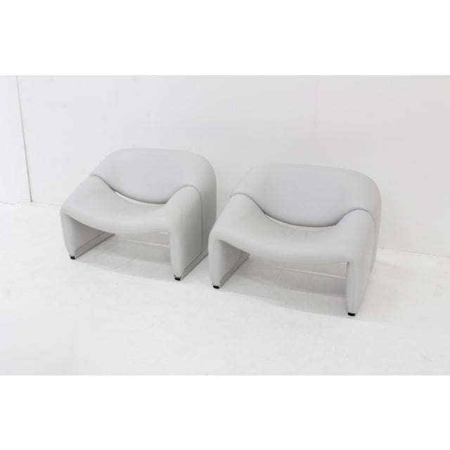 Artifort F598 Groovy M Chairs in Leather by Pierre Paulin for Artifort, 1970s, Set of 2 For Sale - Image 4 of 10