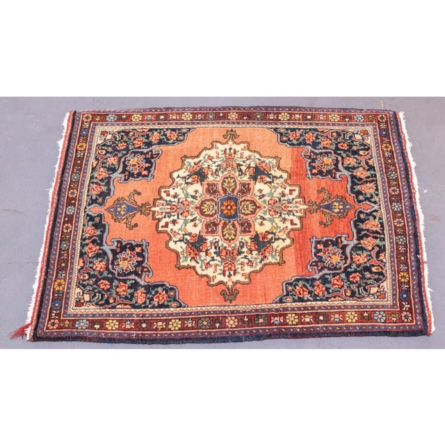 Late 19th Century Late 19th Century Fine Antique Persian Farahan Sarouk Rug 2'3'' X 2'11'' For Sale - Image 5 of 10