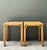 Mid-Century Modern Vintage Woven Rattan Side Tables - Pair For Sale - Image 3 of 16