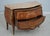 French French Louis XV Vintage Marble Top Marquetry Commode For Sale - Image 3 of 17