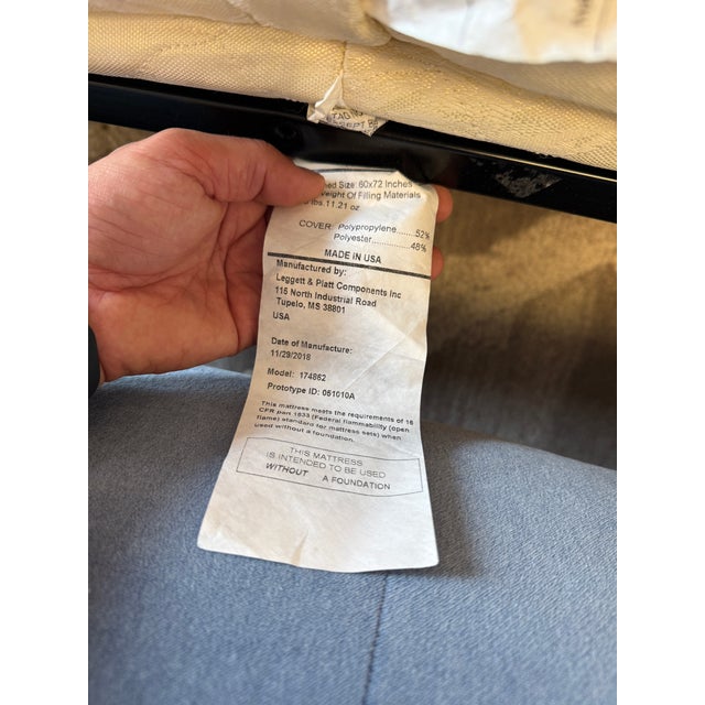 Textile Leggett & Platt Sleep Sectional With Chaise Lounge For Sale - Image 7 of 12