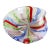 Murano Zanfirico Latticino Rainbow Glass Trinket Dish, 1960's Italian Handblown Art Glass For Sale