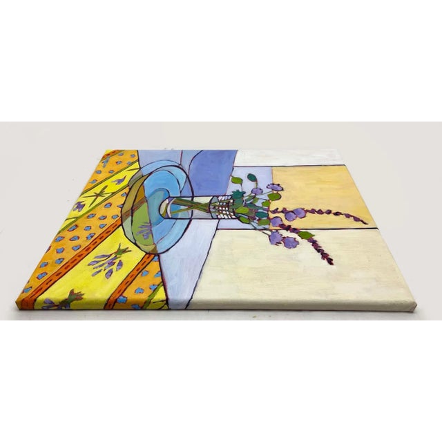 "Sipping Wildflowers" Contemporary Original Fauvist Still Life Painting by Catherine Martzloff For Sale - Image 4 of 8