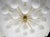 White 21st Century Natural Brass Glossy White Murano Globes Flush Mount by Fabio LTD For Sale - Image 8 of 10