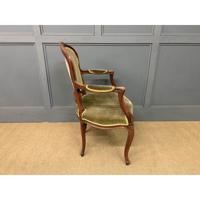 French Carved Mahogany Armchairs, 1910, Set of 2 For Sale - Image 10 of 15