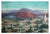 Mid Century Southwest Desert Landscape in Oil on Canvas Vast Southwest plein air landscape of a desert scene with...