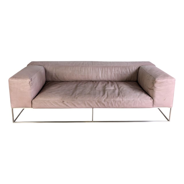 Vintage Ile Cube Sofa in Leather from Living Divani For Sale