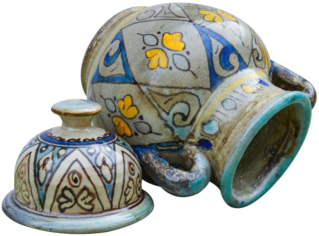 Antique Moroccan Ceramic Vase | Chairish