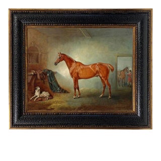 "Chestnut Hunter Firebird" Contemporary Reproduction Print on Canvas, Framed For Sale