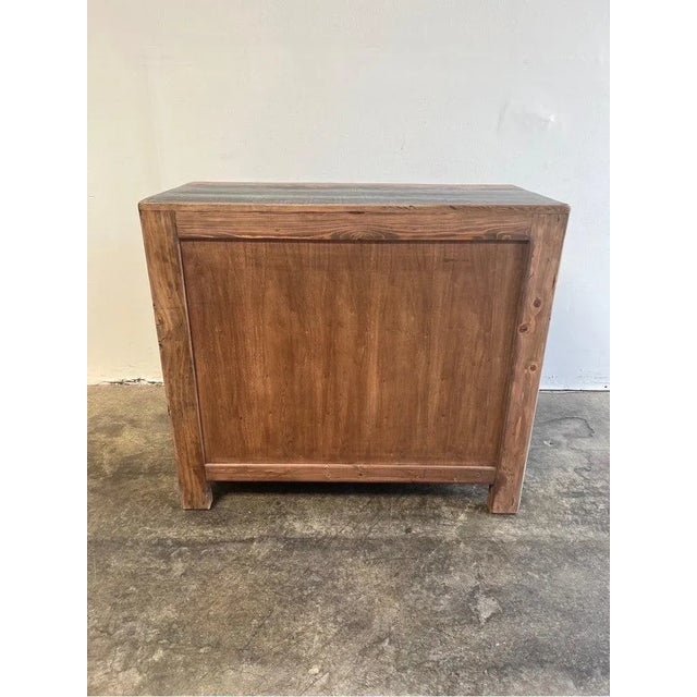 Reclaimed Elm Wood 2 Door Cabinet With Drawers For Sale In Los Angeles - Image 6 of 10