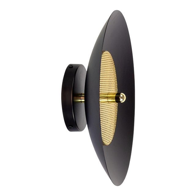 Signal Wall Sconce, Black & Brass, Led Wall Light, Modern Lamp, by Souda For Sale
