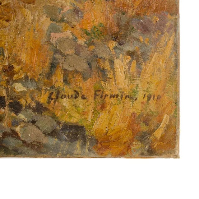 Claude Firmin (French, 1864 - 1944)"Abandoned Hill" Oil on Canvas of Villeneuve-Les-Avignon. For Sale In Philadelphia - Image 6 of 13