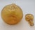 Vintage Mid-Century Amber Empoli Glass Decanter With Stopper For Sale - Image 9 of 10