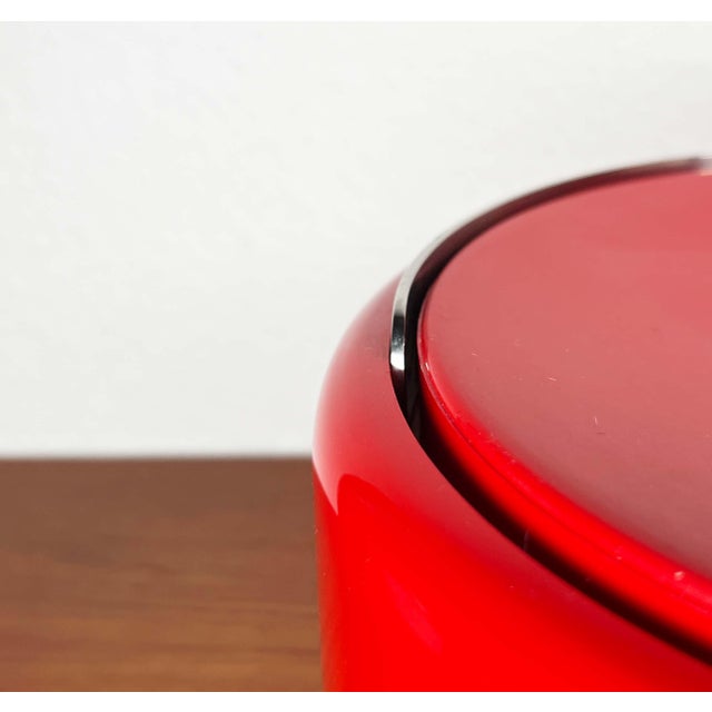 Mid-Century Modern Danish Space Age Red Ice Cooler Bucket by Erik Magnussen for Stelton, 1970s For Sale - Image 5 of 18