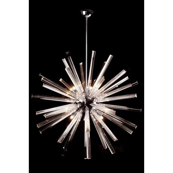 Contemporary Sput Round Chandelier in Silver Finish For Sale - Image 3 of 3