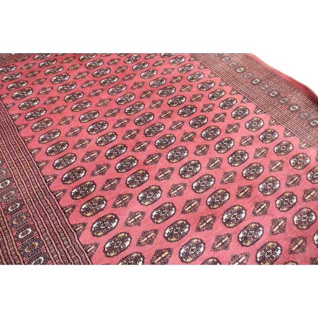 Pakistani Hand-Knotted Bukhara Rug For Sale - Image 6 of 7