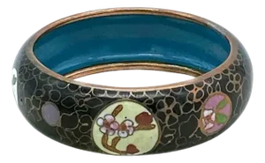 Vintage Bold Chinese Cloisonne Bangle